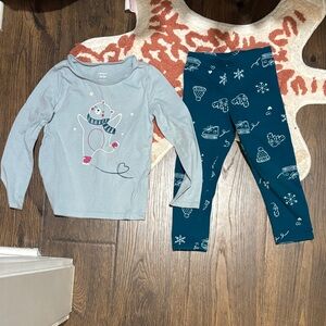Carter's Snowman Pajama Set - Gray and Blue